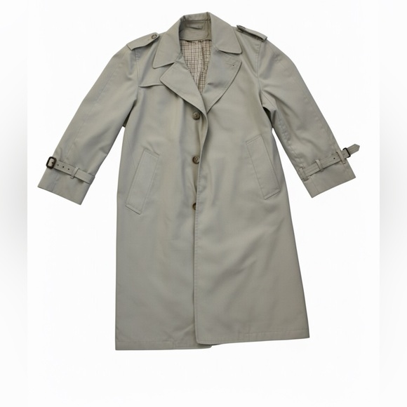 2/$35 London Fog Men's Light Gray Trench Coat - Picture 1 of 4